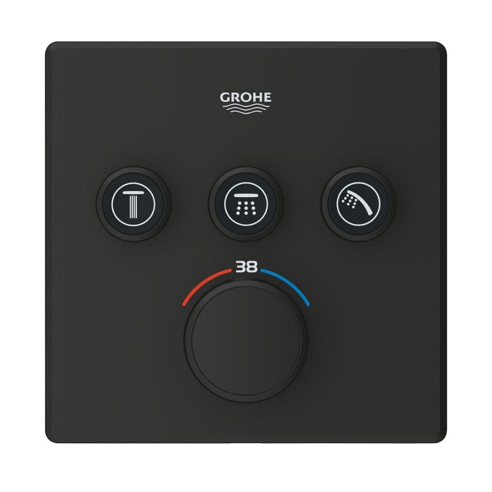 Mặt nạ điều khiển sen tắm ổn nhiệt Grohtherm SmartControl vuông 3 chế độ GROHE 102167KF00 - Ảnh 5