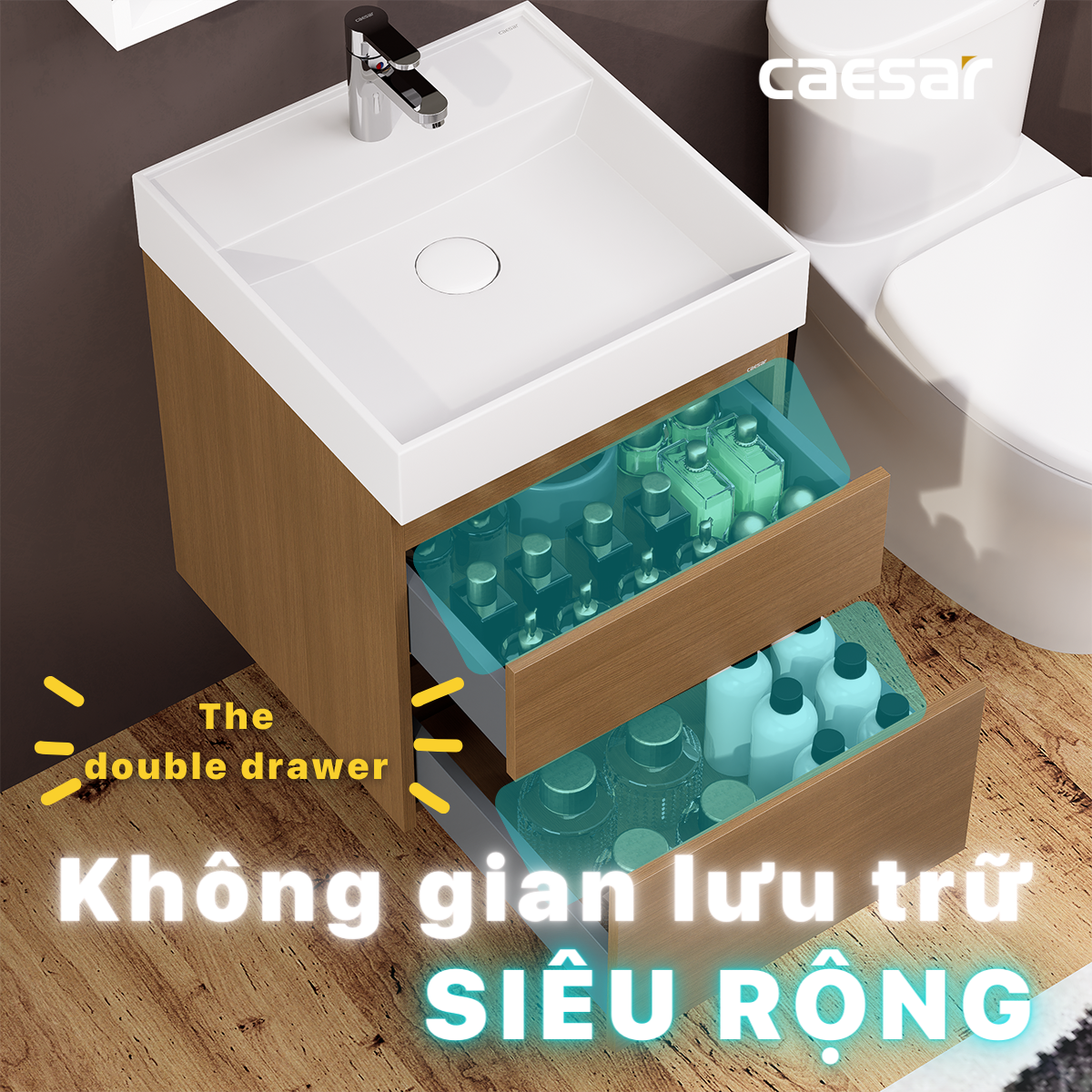 Lavabo + Tủ treo - LF5380 + EH05380DWV - Ảnh 13