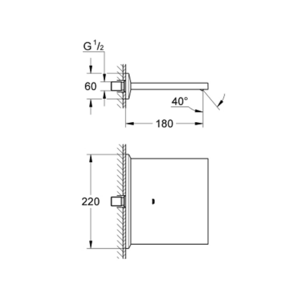 Vòi xả bồn âm tường Allure Brilliant GROHE 13486000 - Ảnh 3
