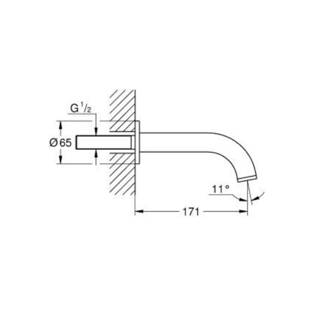 Vòi xả bồn âm tường GROHE 13487000 - Ảnh 3