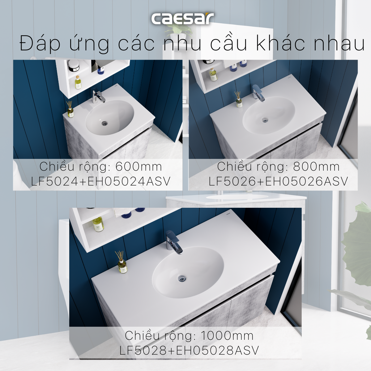 Lavabo + Tủ treo LF5028 - EH05028ASV - Ảnh 11