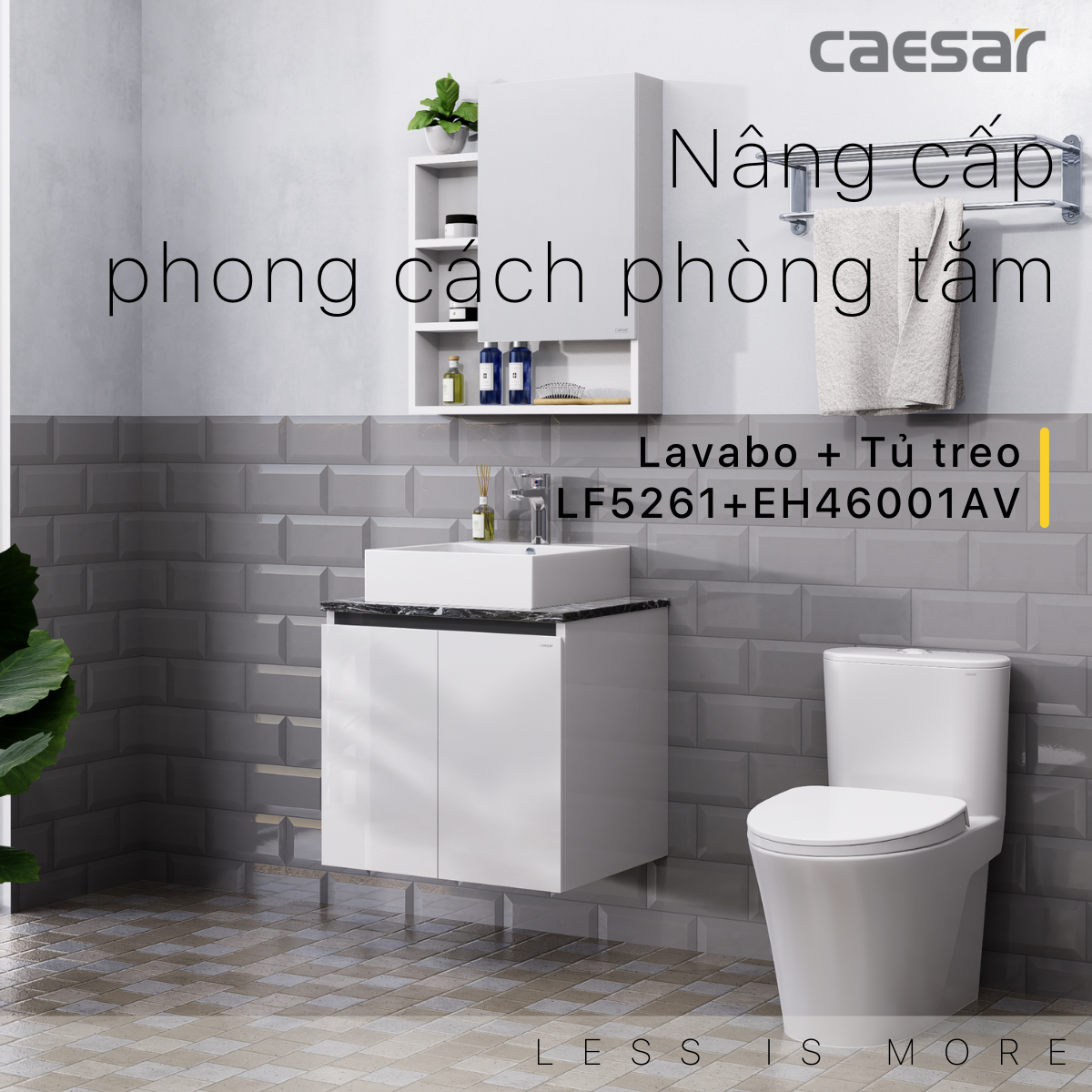 Lavabo và tủ treo LF5261 - EH46001AV - Ảnh 2