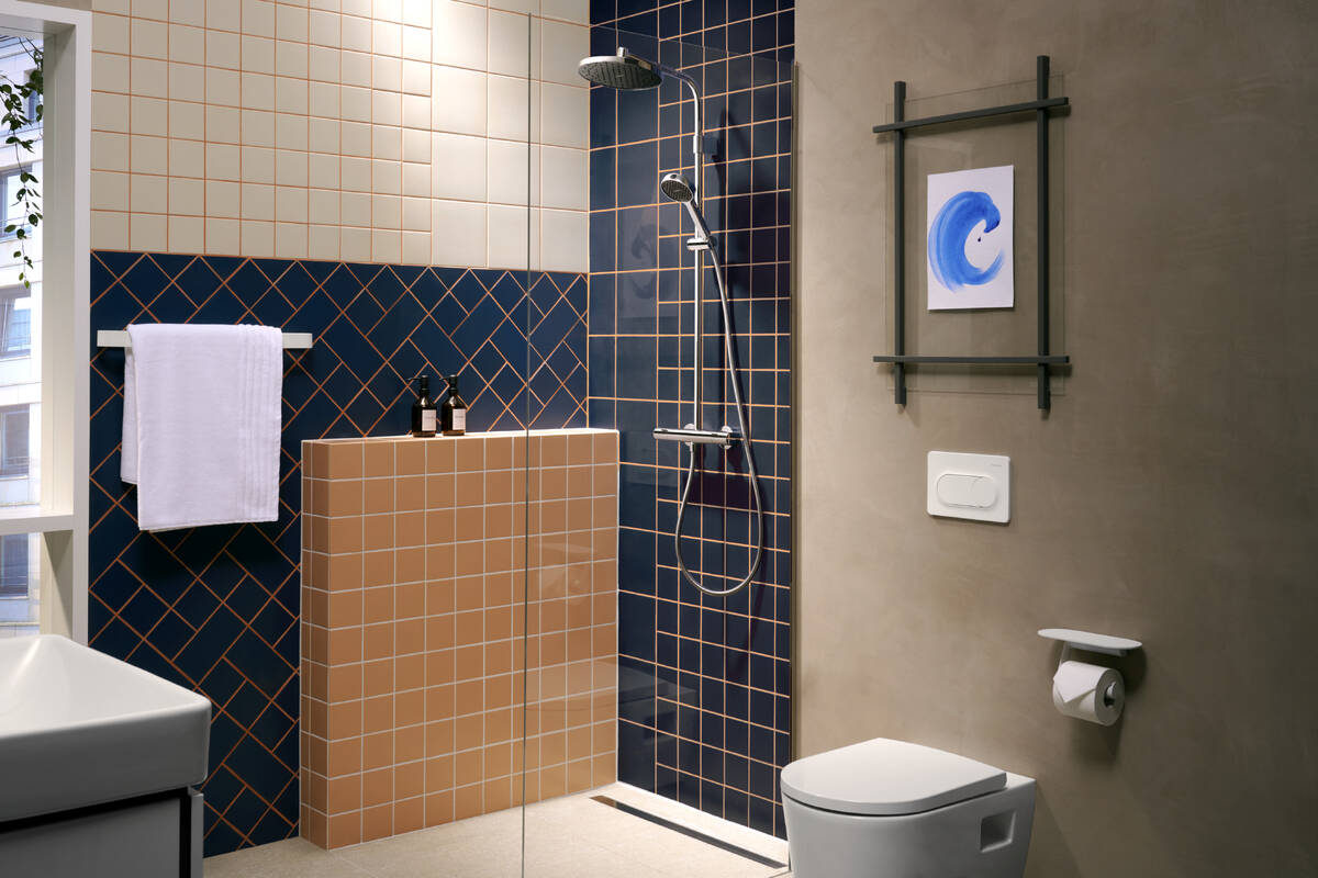 hansgrohe Activera S Showerpipe 240 1jet EcoSmart mit Ecostat Fine Varia - Ảnh 9