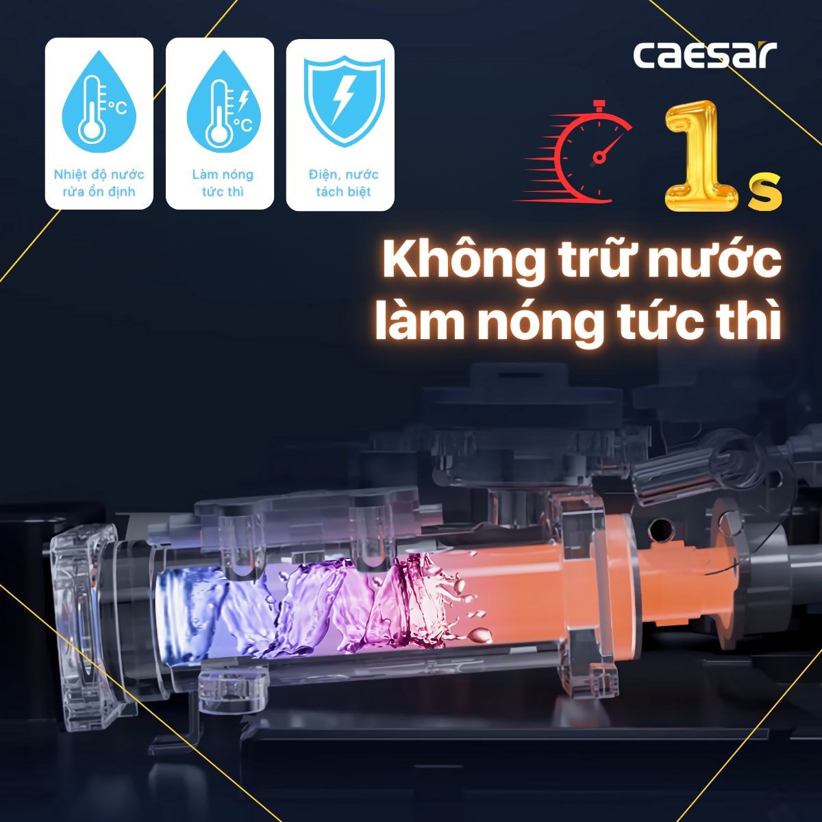 Bồn cầu một khối kết hợp với nắp điện tử - C1374F + TAF710H - Ảnh 16
