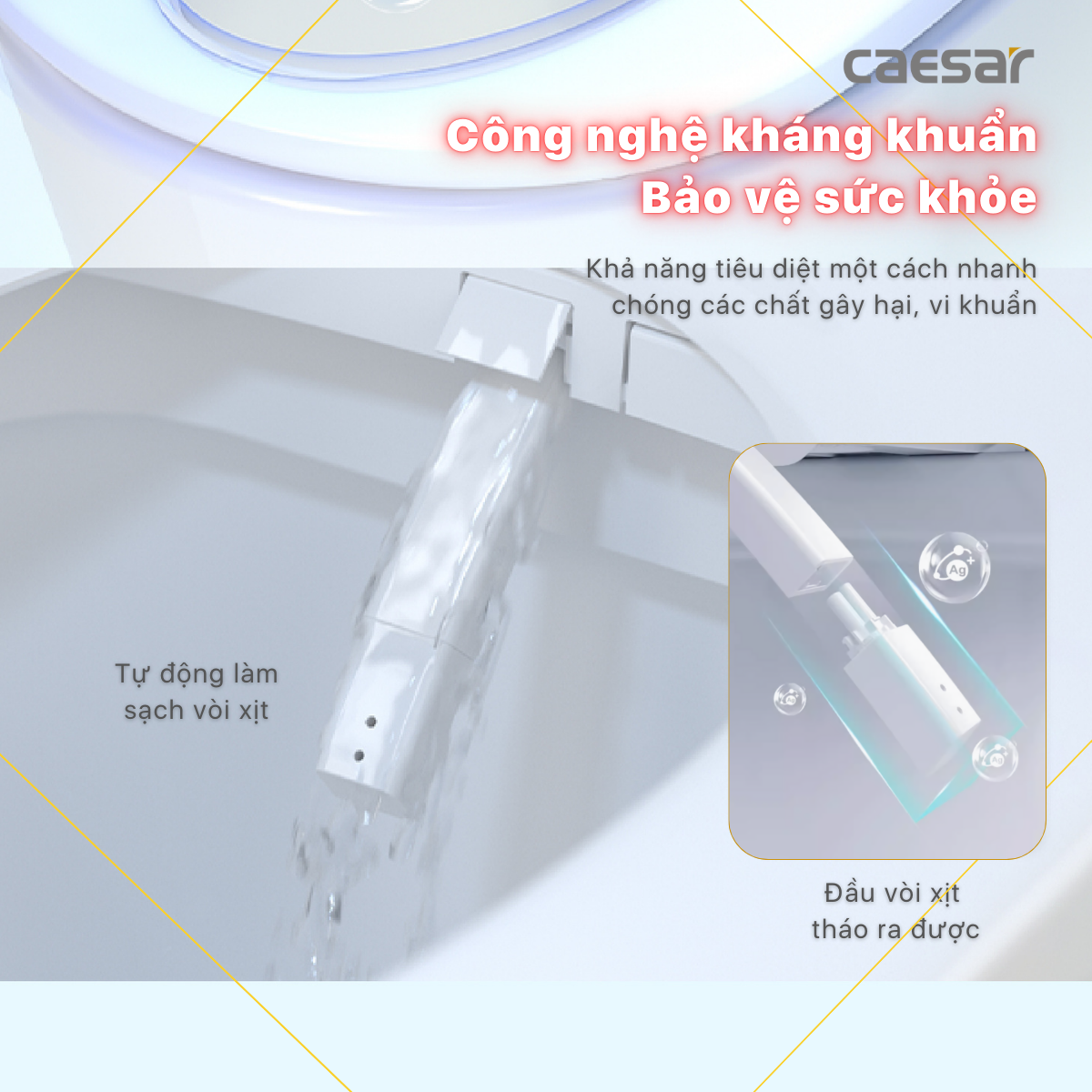 Bồn cầu một khối kết hợp với nắp điện tử - C1374F + TAF710H - Ảnh 20