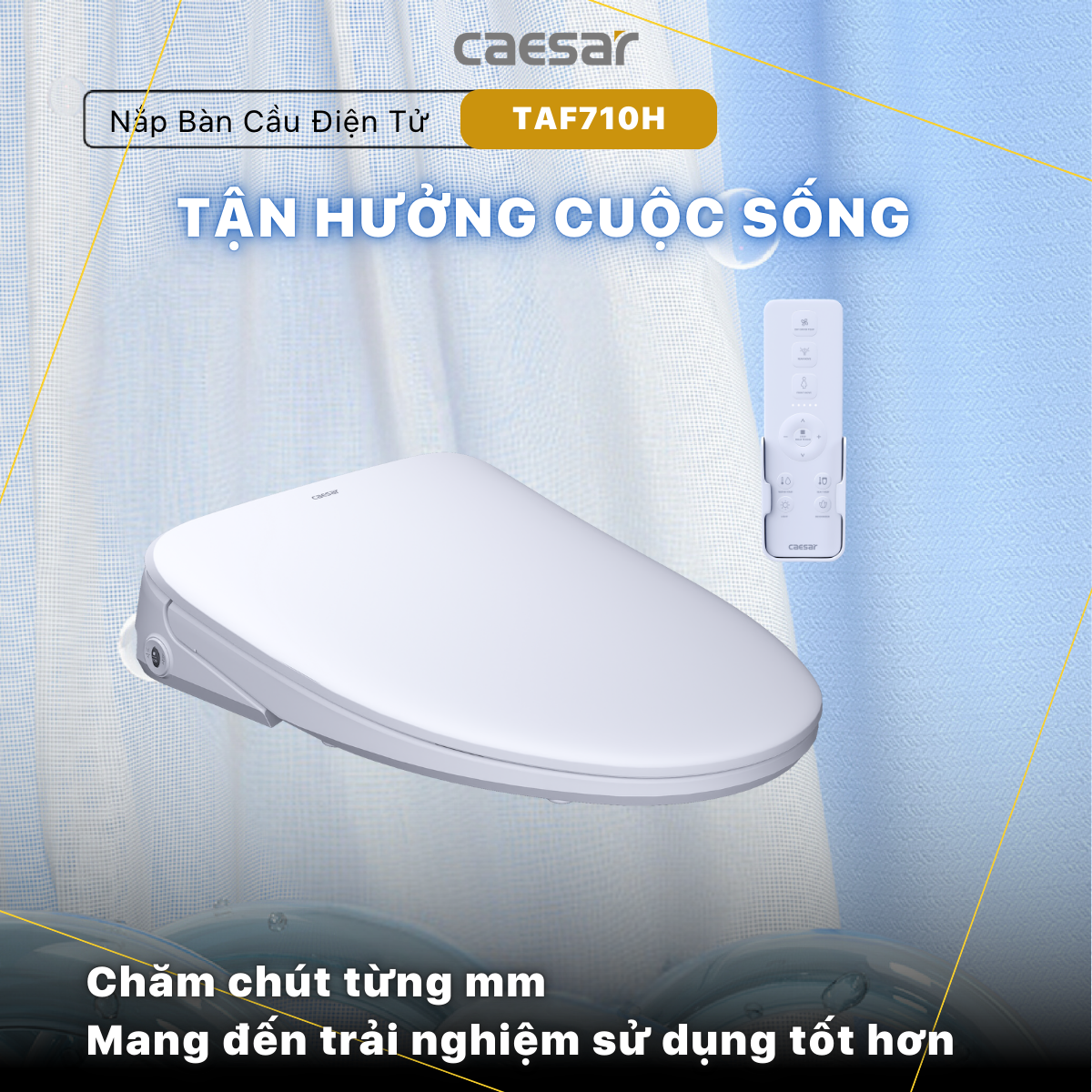 Bồn cầu một khối kết hợp với nắp điện tử - C1374F + TAF710H - Ảnh 2
