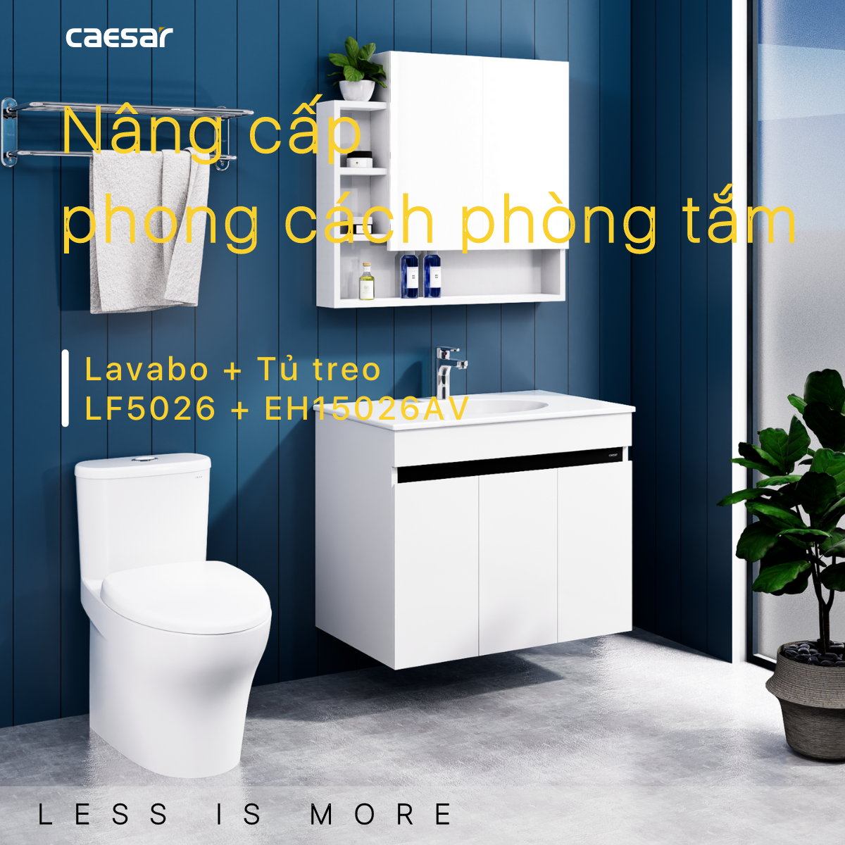 Lavabo + Tủ Treo - LF5026 + EH15026AV - Ảnh 2