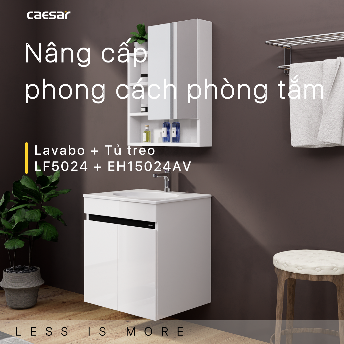Lavabo + Tủ Treo - LF5024 + EH15024AV - Ảnh 2