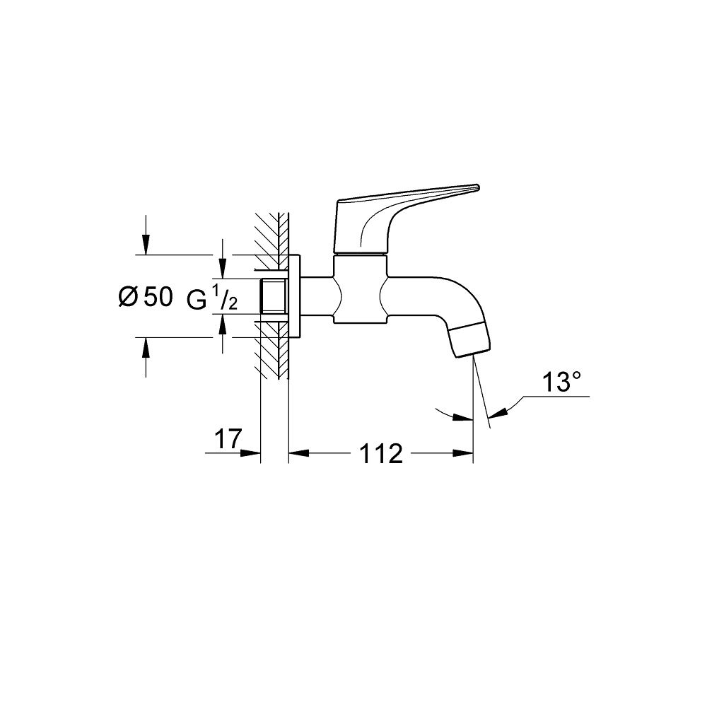 Vòi Lavabo hồ gắn tường BauFlow GROHE 20235000 - Ảnh 3