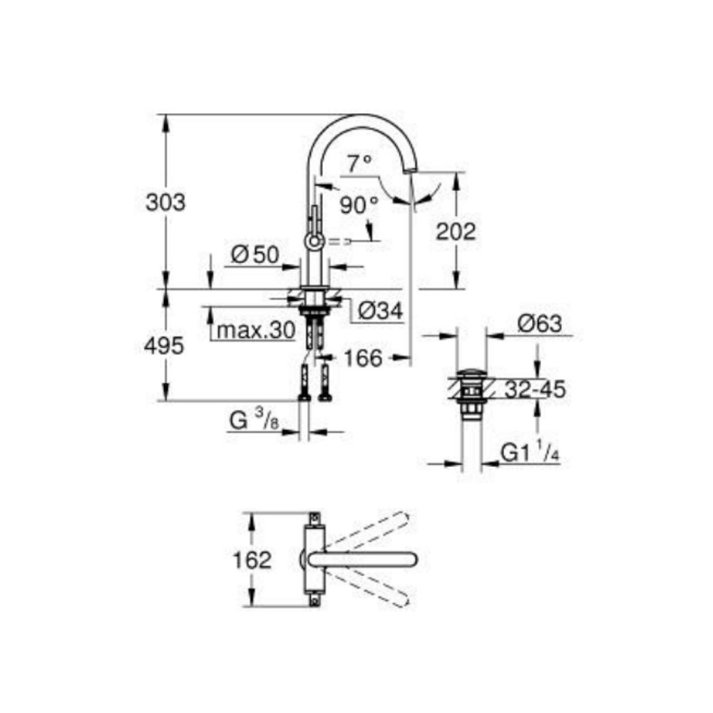 Vòi Lavabo Atrio L-size GROHE 21145000 - Ảnh 3