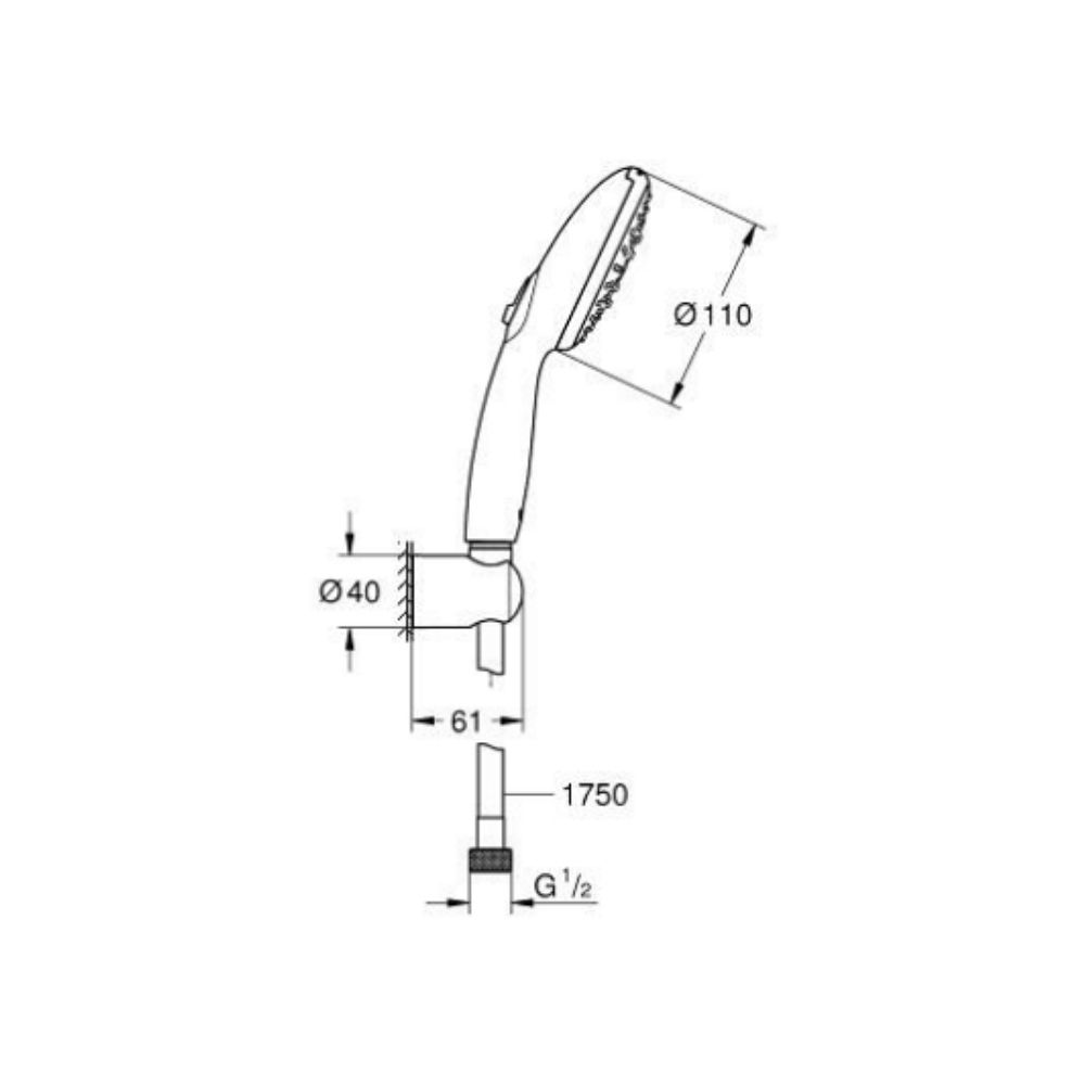 Bộ tay sen tắm 3 chế độ Tempesta 110 GROHE 26639003 - Ảnh 3