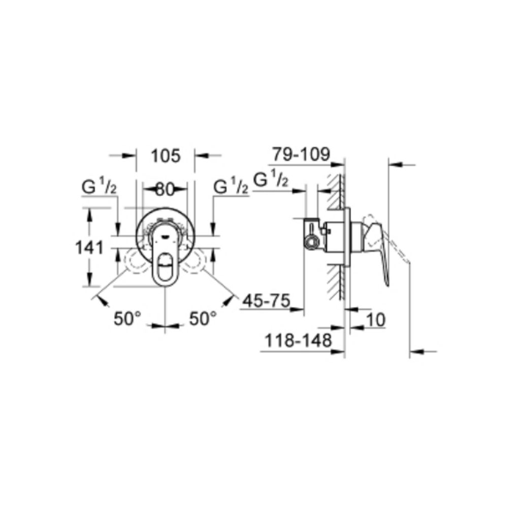Van điều chỉnh nóng lạnh BauLoop GROHE 29042000 - Ảnh 3