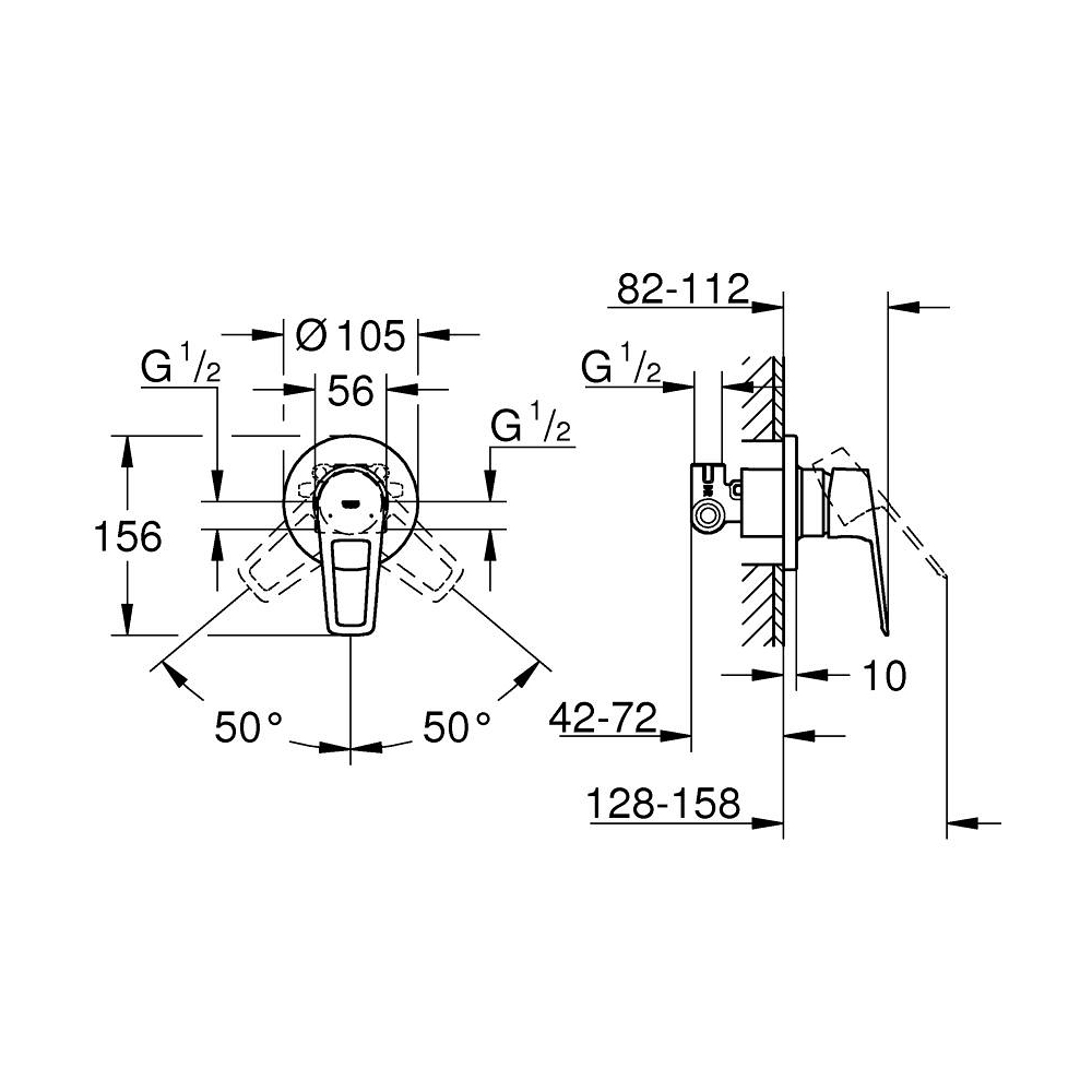 Van điều chỉnh nóng lạnh BauLoop GROHE 29042001 - Ảnh 3