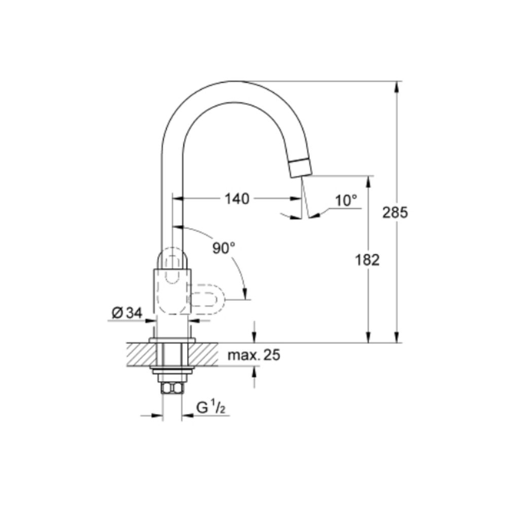 Vòi Lavabo bếp BauFlow GROHE 31222000 - Ảnh 3