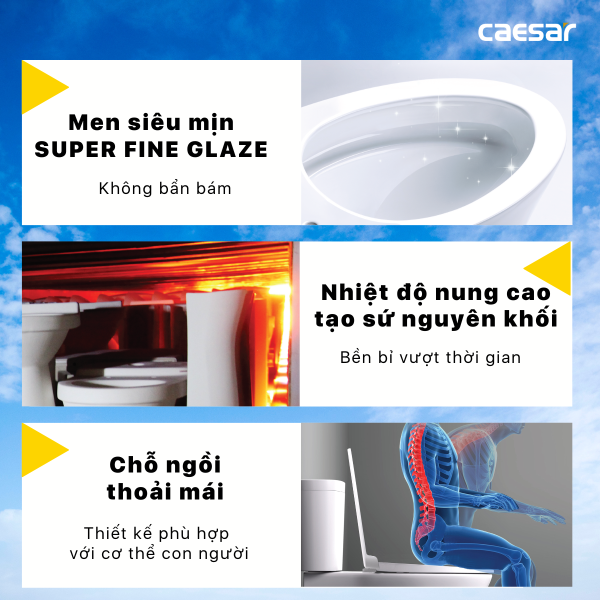 Bồn Cầu Hai Khối - CT1338 - Ảnh 4