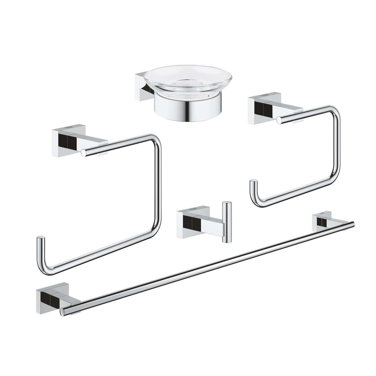 Bộ phụ kiện phòng tắm 5in1 Essentials Cube GROHE 40758001 - Ảnh 2