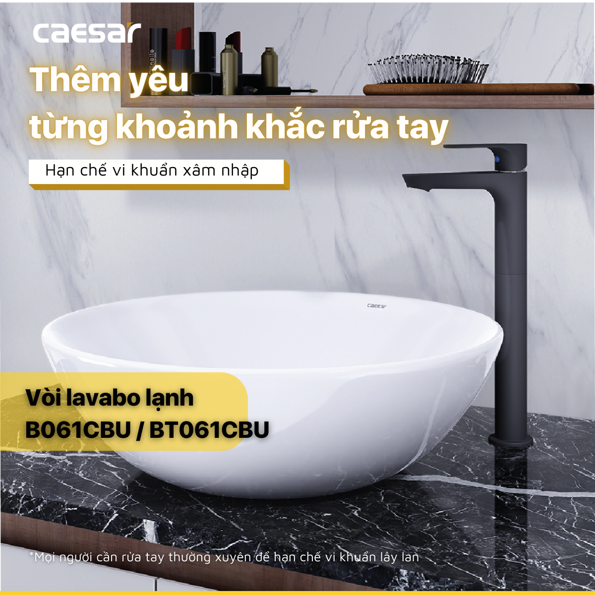 Vòi Lavabo cao Lavabo lạnh - B061CBU - Ảnh 3