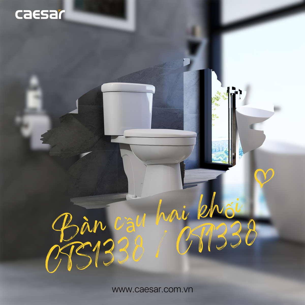 Bồn Cầu Hai Khối - CT1338 - Ảnh 8