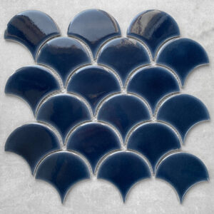 Gạch Mosaic Vảy Cá Màu Xanh Dương Men Rạn SH-FA90027