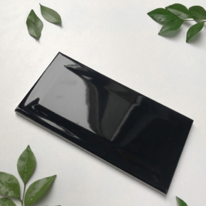 Gạch Thẻ Màu Đen 7.5×15 Nhập Khẩu B75156-B Men Bóng Vát