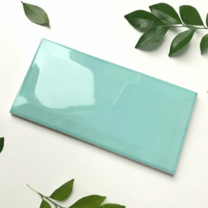 Gạch Thẻ Màu Xanh Ngọc 7.5×15 Nhập Khẩu B75325-B Men Bóng Vát