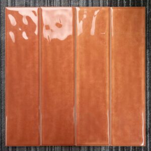 Gạch Thẻ Vân Xi Măng Cam 7.5×30 Nhập Khẩu M7532P9 Men Bóng Gợn