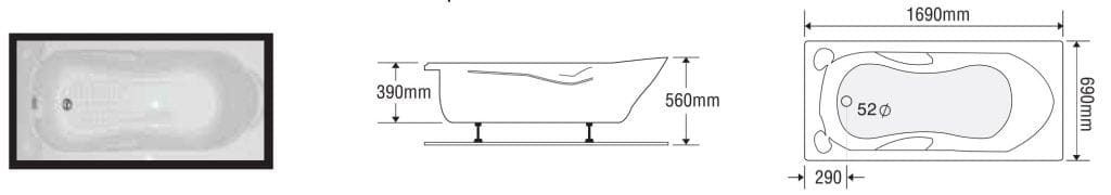 BỒN TẮM NẰM EU2-1770 - Ảnh 2