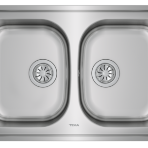 UNIVERSE 80 T-XP 2B INSET STAINLESS STEEL SINK IN 80 CM