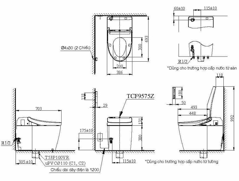 Bồn cầu thông minh NEOREST DH CS988VT/TCF9575Z/T53P100VR cao cấp, chính hãng | TOTO - Ảnh 3