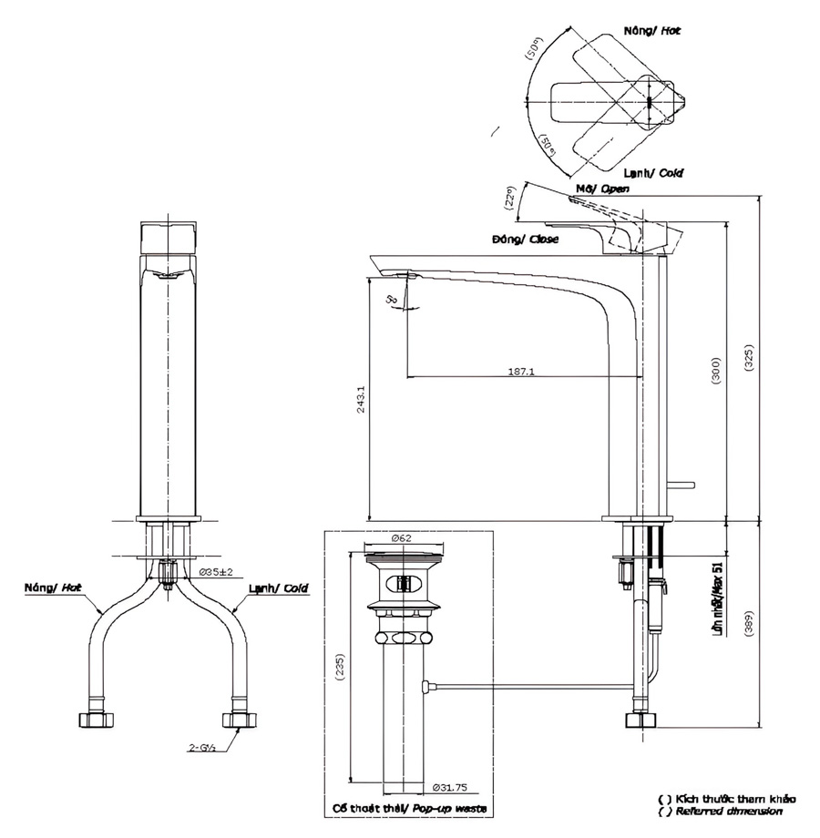 Vòi Lavabo TLG07305V gật gù nóng lạnh GE TLG07305V cao cấp, chính hãng | TOTO - Ảnh 3