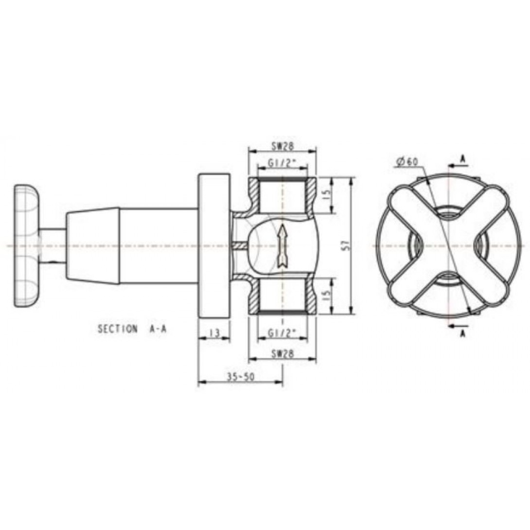Sen Tắm âm tường American Standard WF-T705 (WFT705) lạnh Winston - Ảnh 3