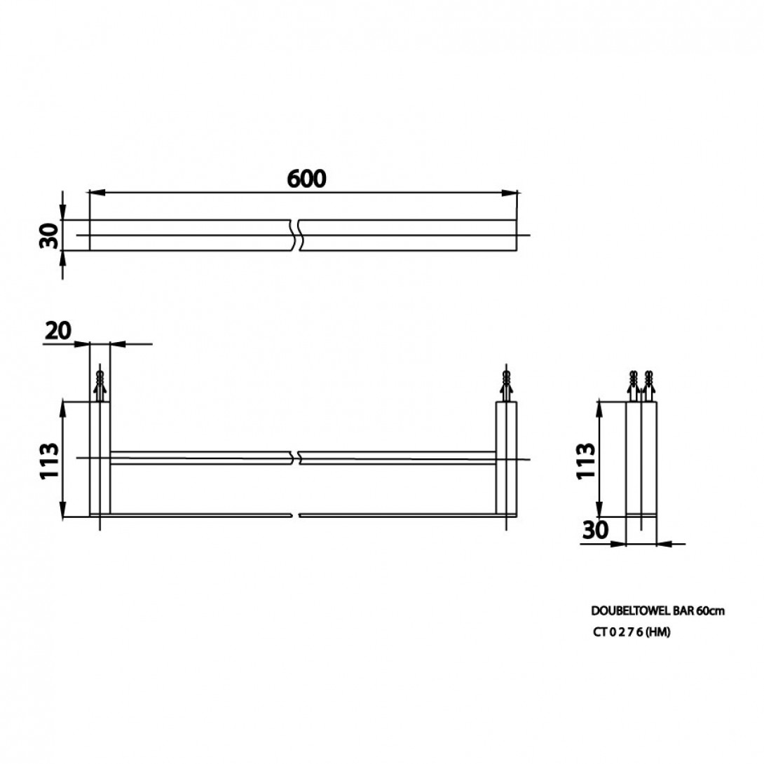 Thanh Treo Khăn Cotto CT0276(HM) - Ảnh 3