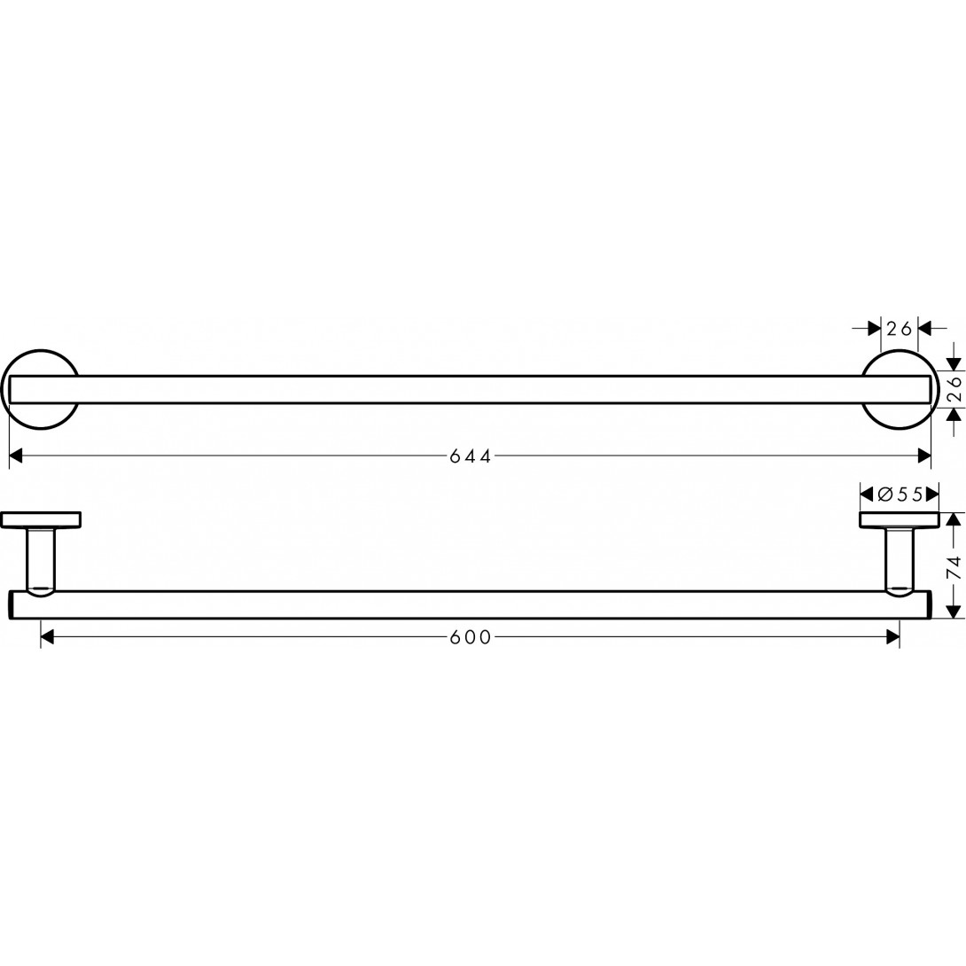 Thanh Treo Khăn Hansgrohe 41716000 - Ảnh 3