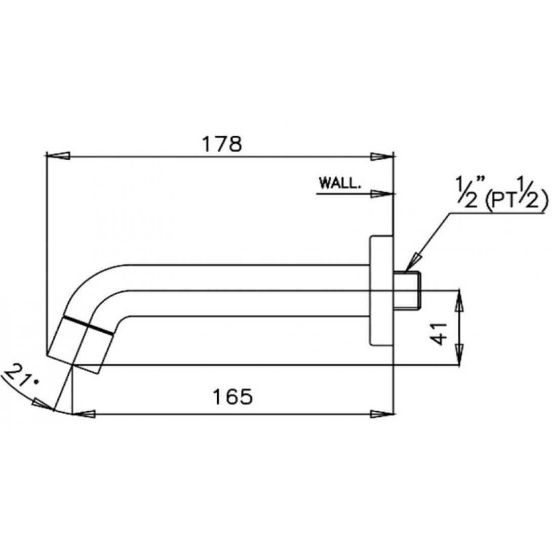 Vòi xả bồn Cotto CT609 Gắn Tường - Ảnh 3