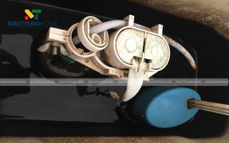 Phao nước bị kẹt hoặc điều chỉnh sai mức nước