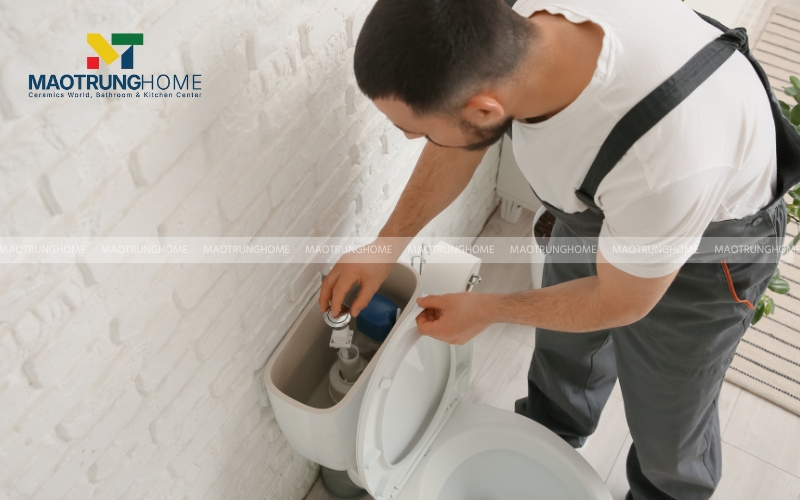 Phao nước (van phao) đặt quá cao hoặc bị kẹt