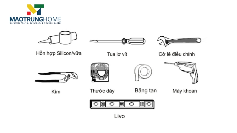 Những dụng cụ cần thiết cho việc sửa chữa bồn cầu Inax