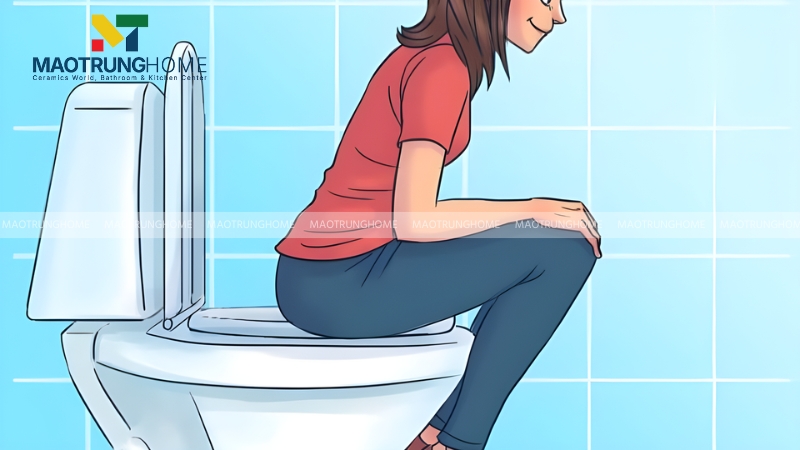 Bồn cầu ngồi bệt mang lại tính thẩm mỹ cao