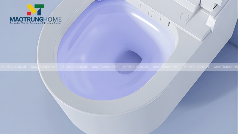 Bồn cầu thông minh có chức năng tự làm sạch nên rất dễ khi vệ sinh