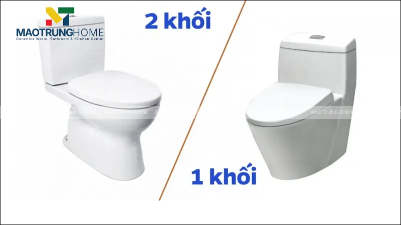 Kiểu dáng 1 khối hay 2 khối không quyết định công nghệ xả