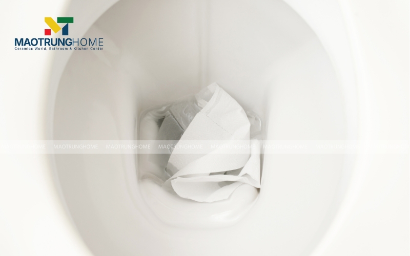 Tắc nghẽn do giấy vệ sinh hoặc dị vật