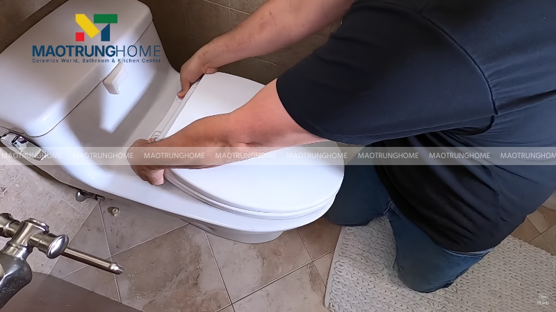 Cách lắp nắp bồn cầu thường và nắp đóng êm