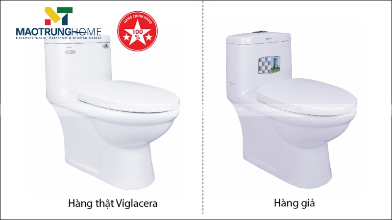 Sản phẩm có logo Viglacera được dập nổi sắc nét là chính hãng