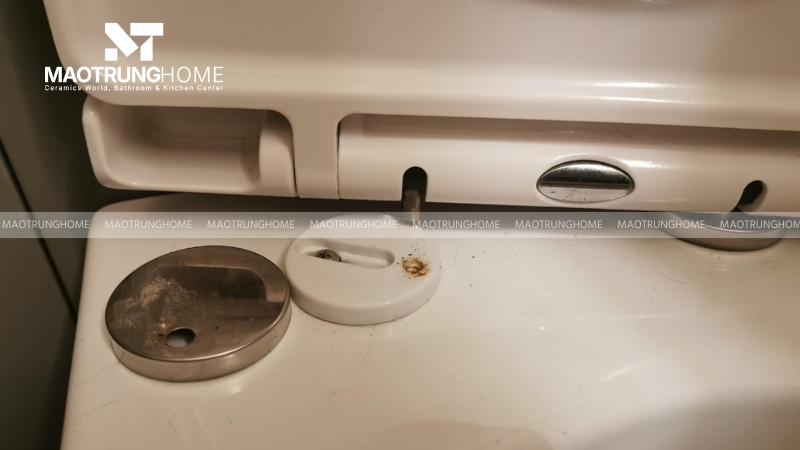 Sửa nắp bồn cầu rơi êm bị hỏng bộ giảm chấn