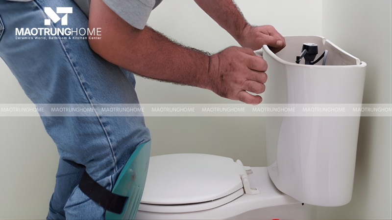 Bạn cần xả hết nước trong két trước khi sửa van xả nước