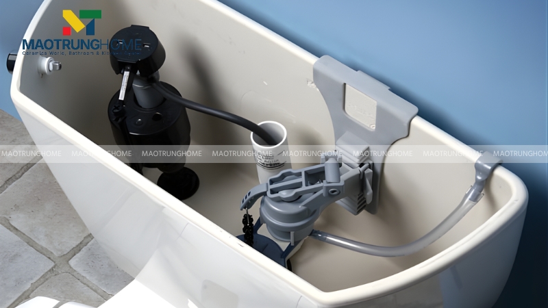 Van cấp bị tắc có thể làm cho két nước cấp nước không ngừng 