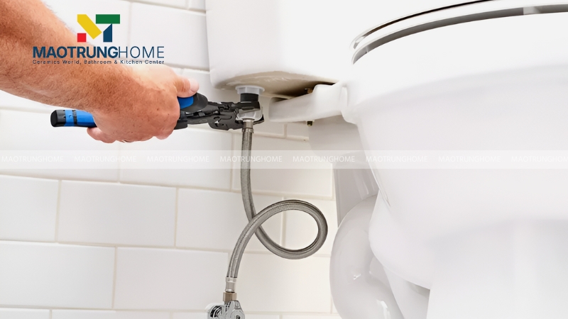 Bước 5: Mở van nước, kiểm tra và điều chỉnh