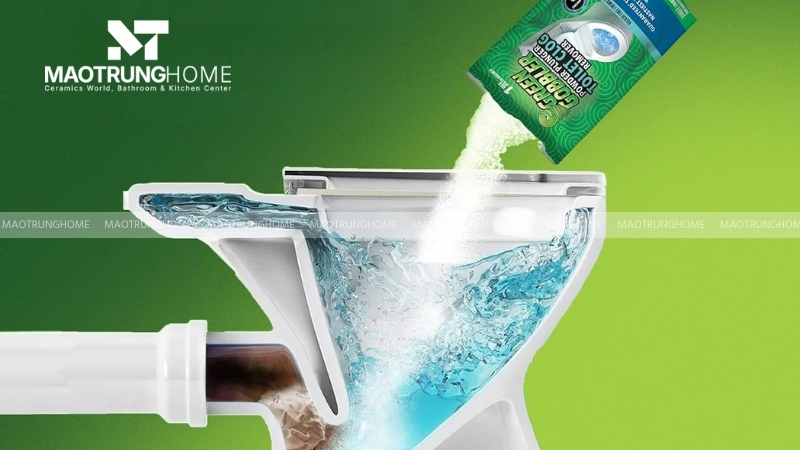 Dùng viên hoặc bột thông cống