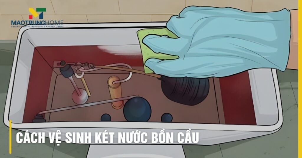 Cách vệ sinh két nước bồn cầu: 5 bước đơn giản tại nhà, sạch khuẩn