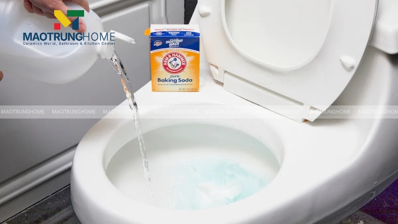 Phương pháp 1: Dùng baking soda và giấm ăn